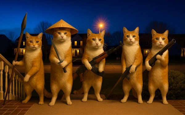 Cat with a firearm: Clicker Evolution Game