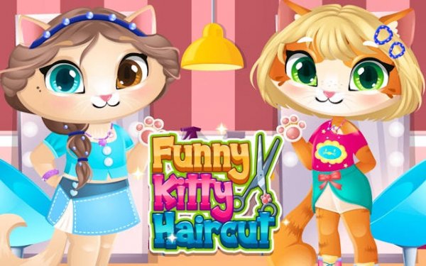 Funny Kitty Haircut Salon Online Game