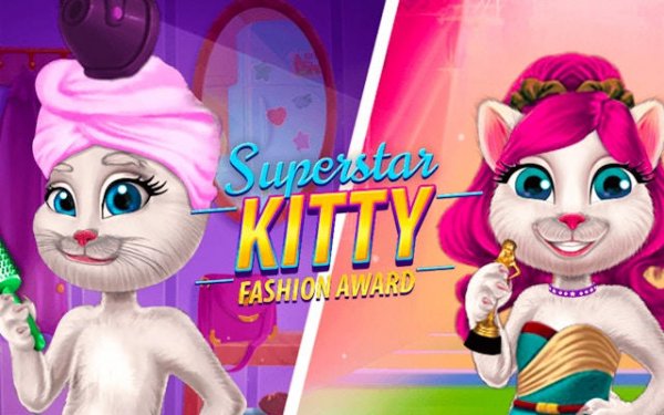 Superstar Kitty Fashion Award: Makeover & Styling Game Online