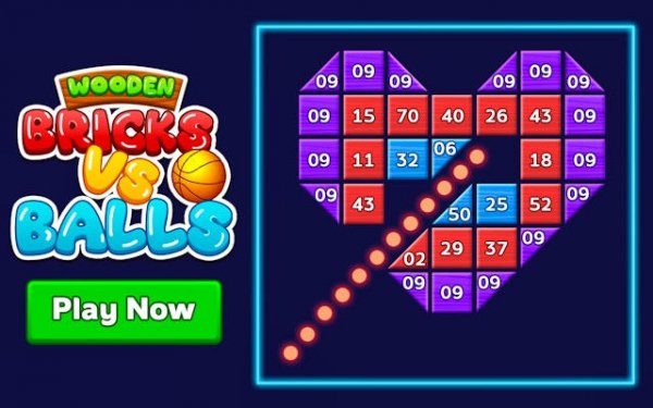 Wooden Bricks vs Balls: Ultimate Brick Breaker Puzzle Game