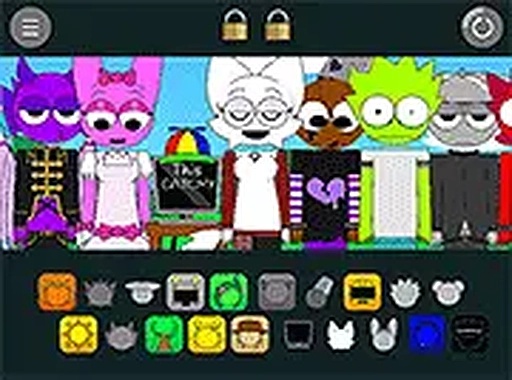 Sprunki Pyramixed: Human Edition Online Puzzle Game