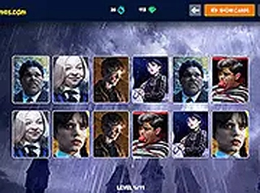 Wednesday Memory Cards Online Game